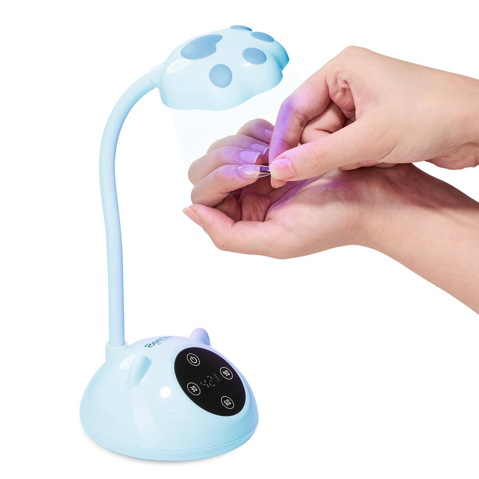 Amazon.com: Beetles Gooseneck UV Nail Lamp - Meowgic BluePurr Mini
