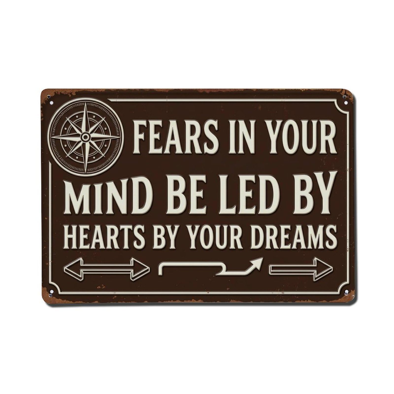 Dreams Lead Forward Club Retro Motivational Slogans 1 Metal Tin Sign Plaque Wall Decor for Cafe, Club Bar, Office, Home Garden Metal Poster 8x12Inch