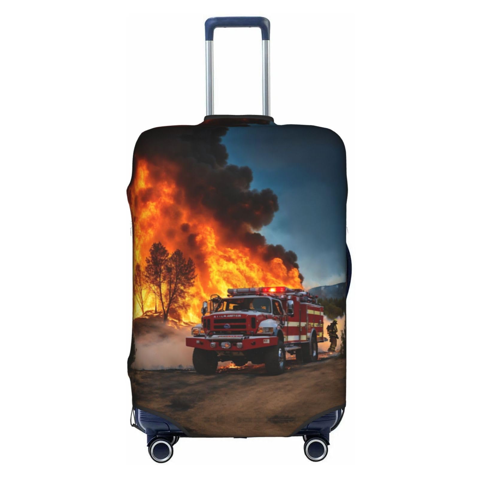 Housse de protection pour valise de pompier blanche en polyester lavable L - 8