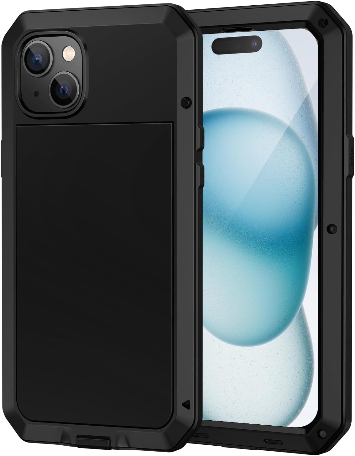 Lanhiem for iPhone 15 Case Heavy Duty Shockproof Cover Tough Armour Metal Case with [Tempered Glass … Lanhiem for iPhone 15 Case Heavy Duty Shockproof Cover Tough Armour Metal Case with [Tempered Glass …