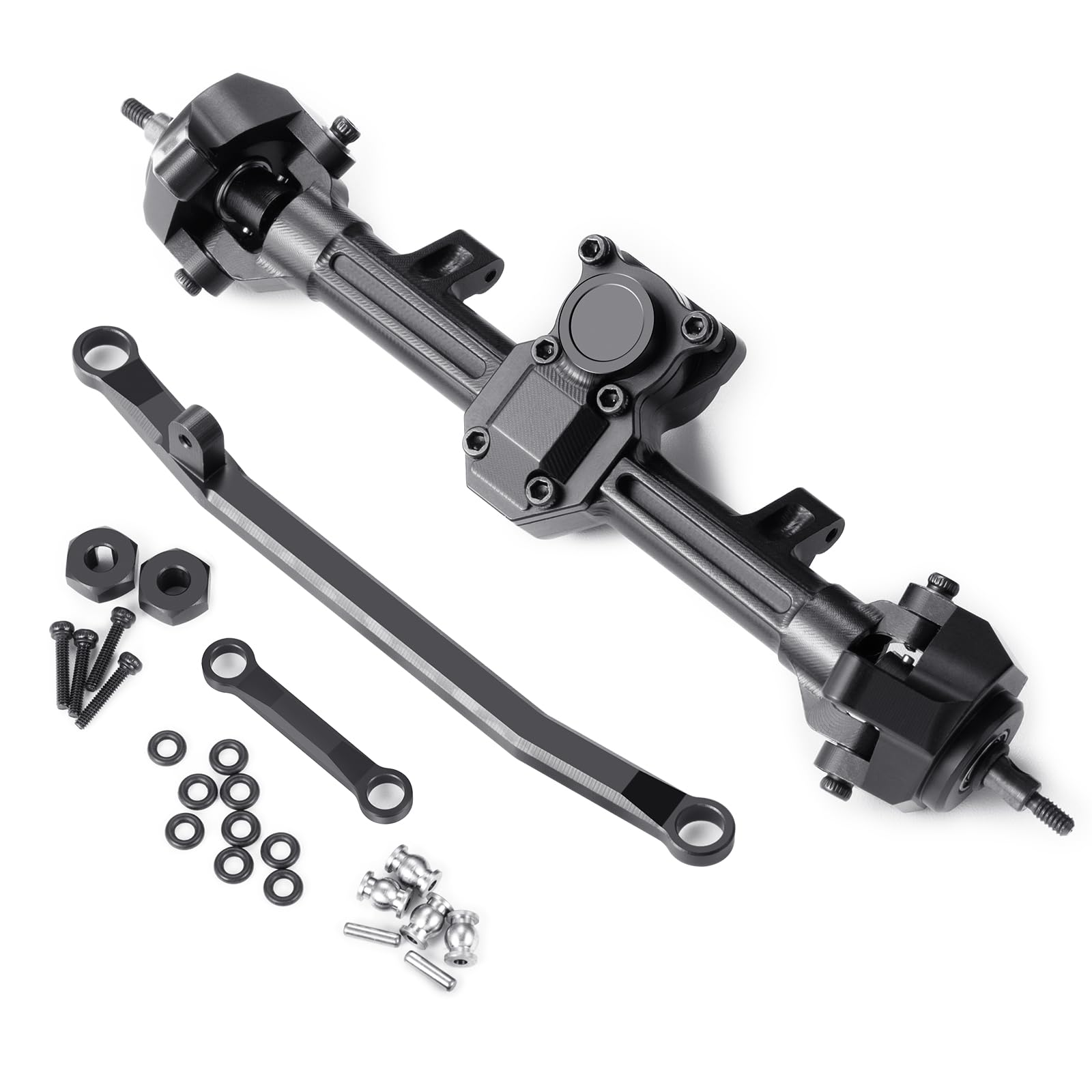 RCLIONS Aluminum Front Axle +4mm Extended for Axial SCX24 Deadbolt JLU C10 Gladiator 1/24th RC Crawler Car Upgrades Parts