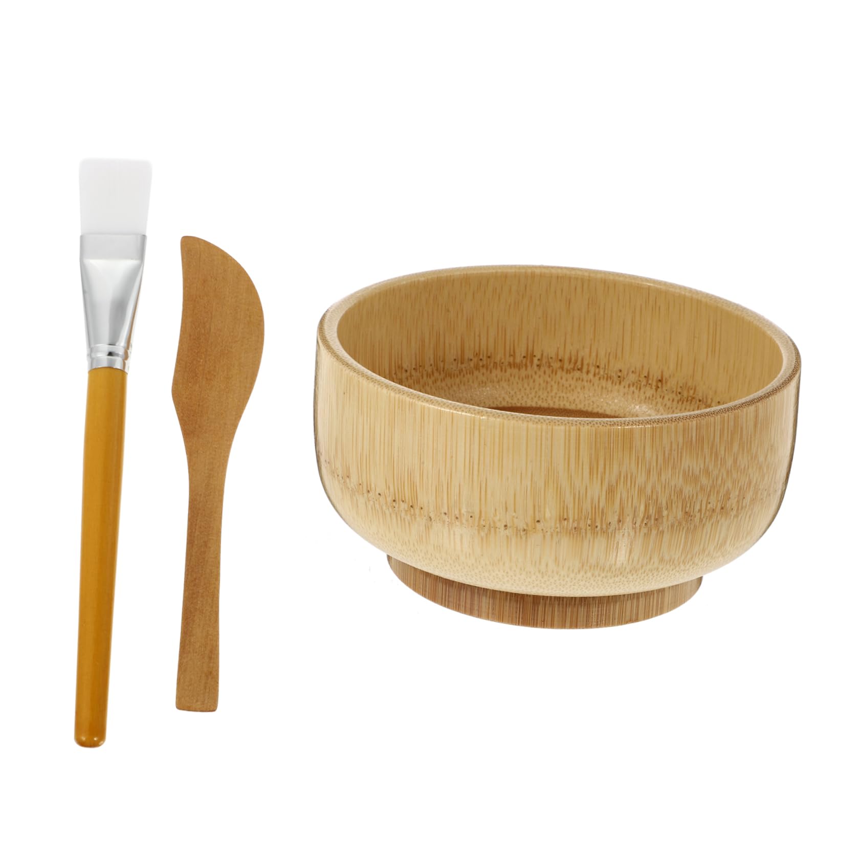 HONMEET Diy Facial Mask Bowl Set Bamboo Bowl Brush Spatula for Face Mask Mixing