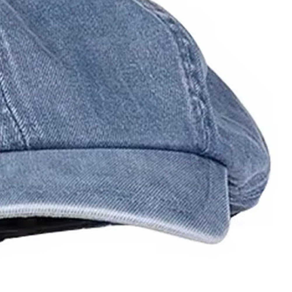 Amazon.com: Denim Painters Hat Retro Octagonal Hat Trendy