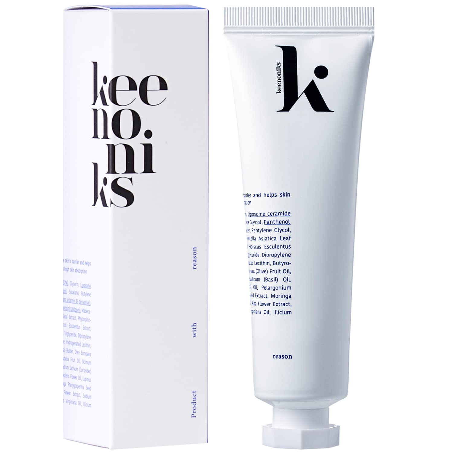 keenoniks Hydrating & Barrier-Repair Cream for Dry & Sensitive Skin – Korean Moisturizer with CICA & Ceramide – 50ml (1.69 fl oz)