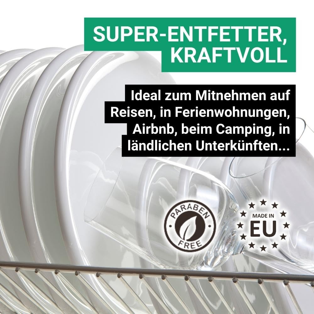 GPQ - Flüssiges Geschirrspülmittel 15 ml. | 250 Stk. | Amenities Handgeschirrreiniger | Fettlöser/Entfetter | Ohne Parabene | B&B, Landhaus, Camping, Appartement... | Made in EU