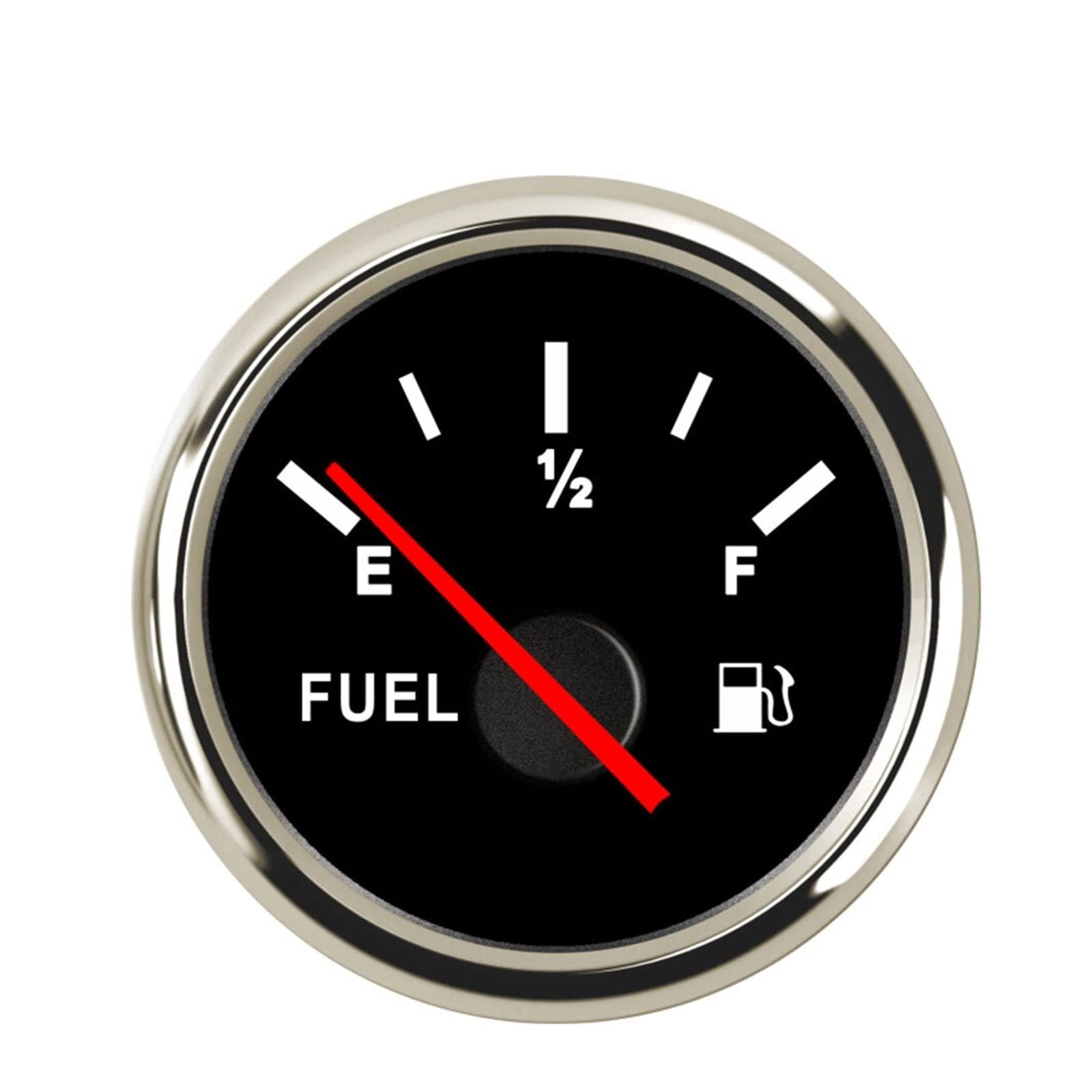 Cfwwsaq Bs-240-33 Ohm Liquid Level Meter, Boat Marine Fuel Level Gauge 52Mm Pointer Fuel Level Gauge Led Light Display Fuel Gauge For Universal Boat Car Truck Rv Camper(Bs-240-33 Ohm)