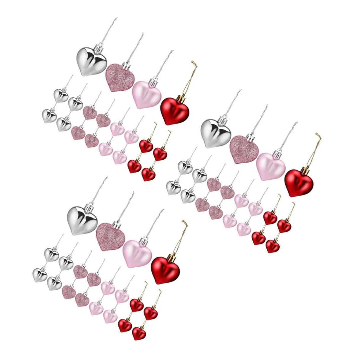 Toyvian 144 Piezas Adorno Colgante de Corazón para San Valentín y Boda