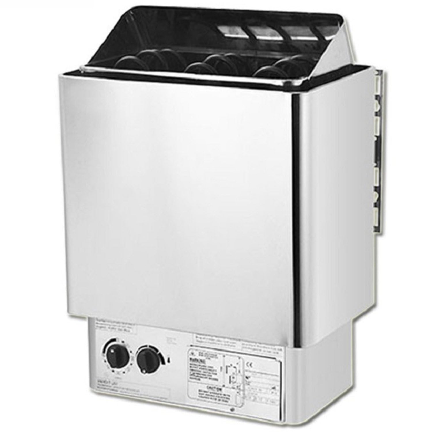 Estufa de sauna eléctrica de acero inoxidable, estufa de sauna para baño de vapor, equipo de calefacción para sala de vapor de sauna, calentador de estufa de sauna con controlador interno 9.0KW/380V