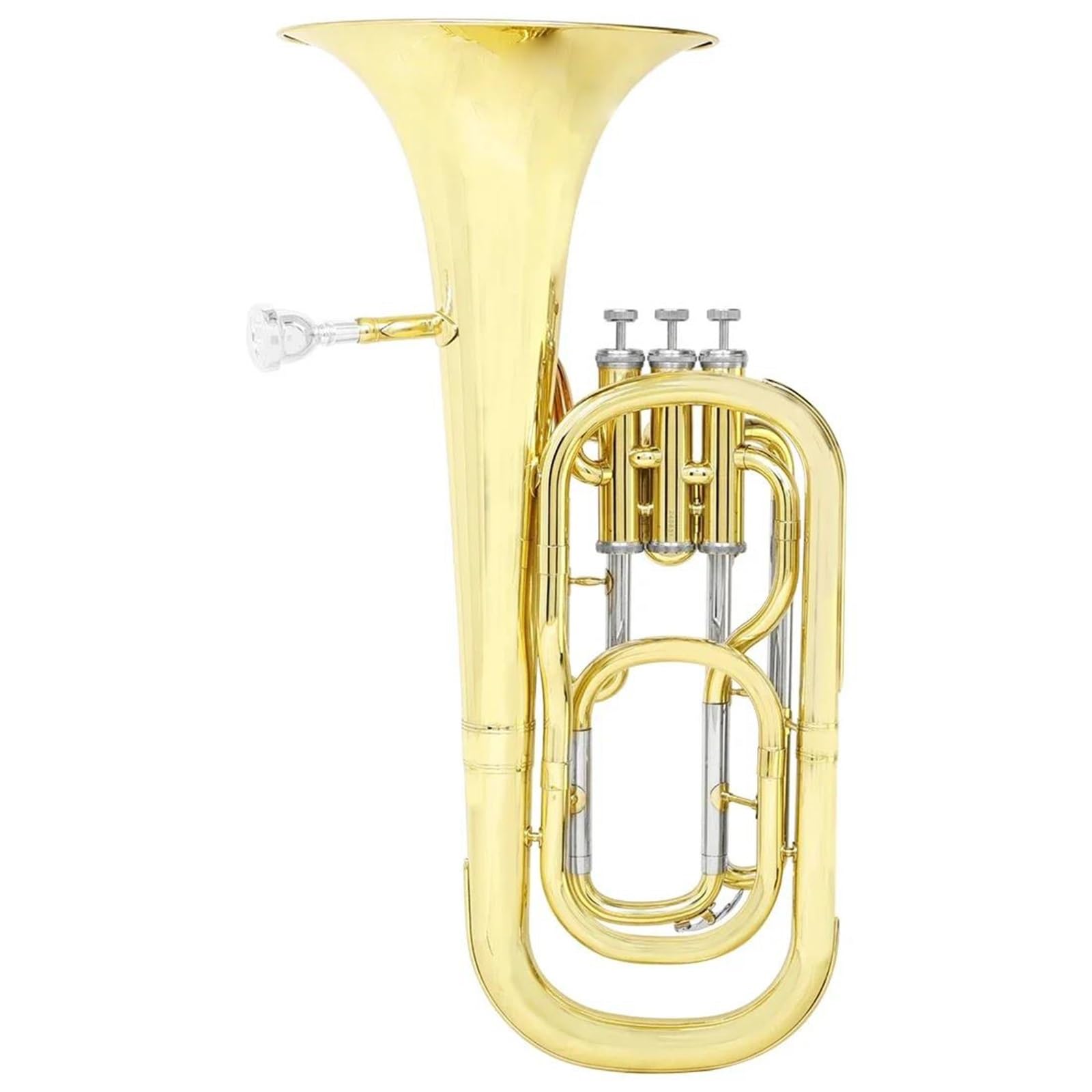 Eufonium Mosiądzu Bb Euphonium 3 Kluczowy Zawór Pionowy Z Mosiężnym Wykończeniem W Kolorze Złotym Twardą Obudową I Pełnym Zestawem Konserwacyjnym