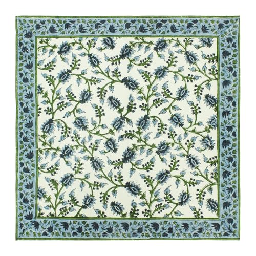 Servilletas de Algodón 14x14 Pulgadas Set de 4 Azul Verde miniatura 1