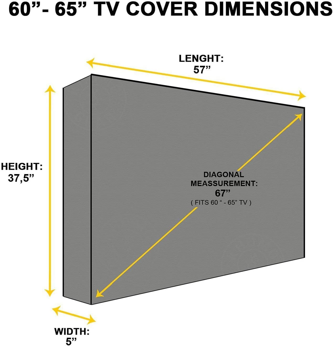 Copertura TV Esterna Impermeabile Antipolvere per Schermo Piatto con Tasca Telecomando 30-32" Nero