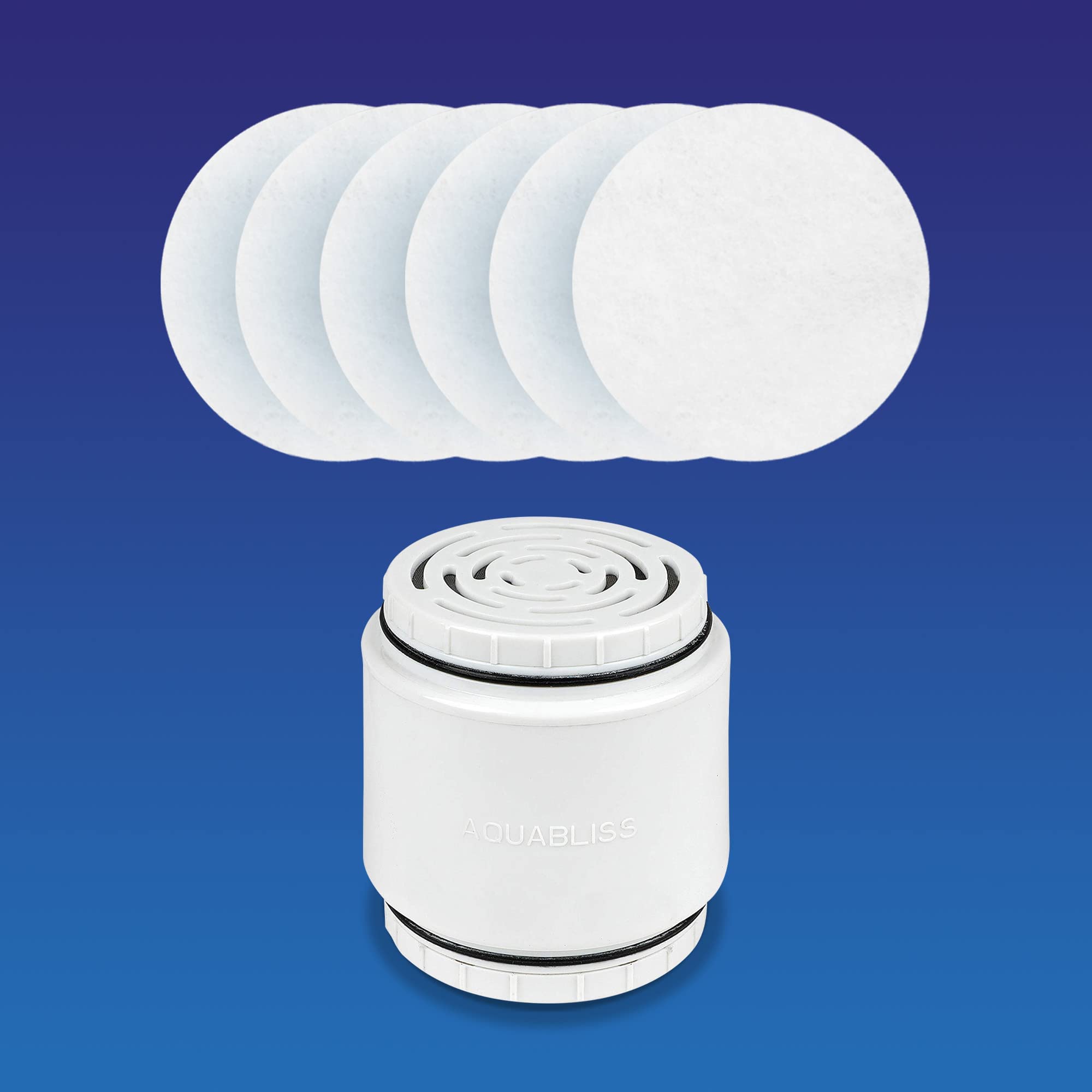 AquaBliss SFC400 HD-Revitalizing Filter Cartridge w/ 30pc Pack of Sediment Pads (Exclusive Bundle)