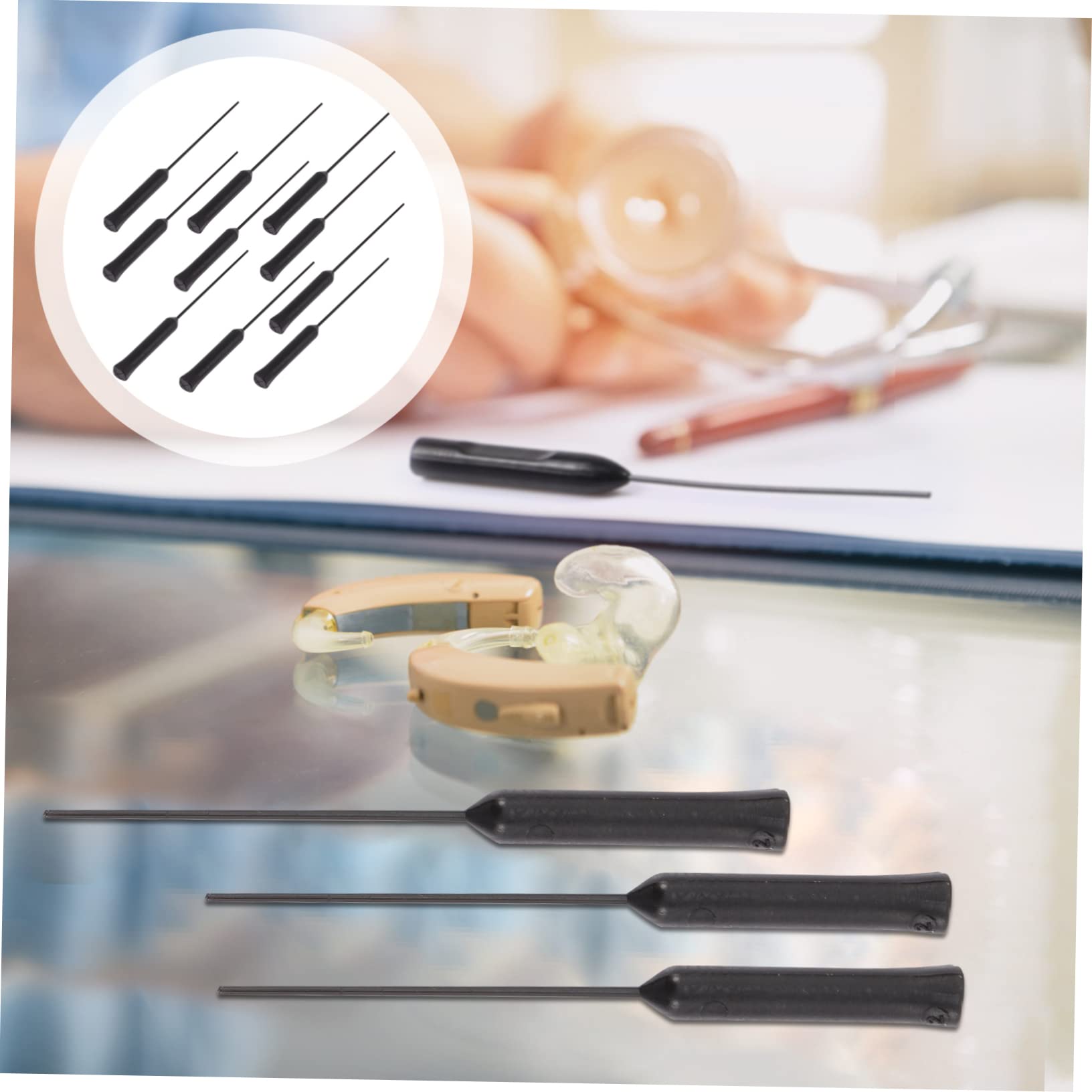 Healeved 50pezzi Strumenti Di Pulizia Per Amplificatori Acustici Accessori Per La Manutenzione e La Pulizia Resistente e Facile Da Usare Per Rimuovere Cerume e Detriti