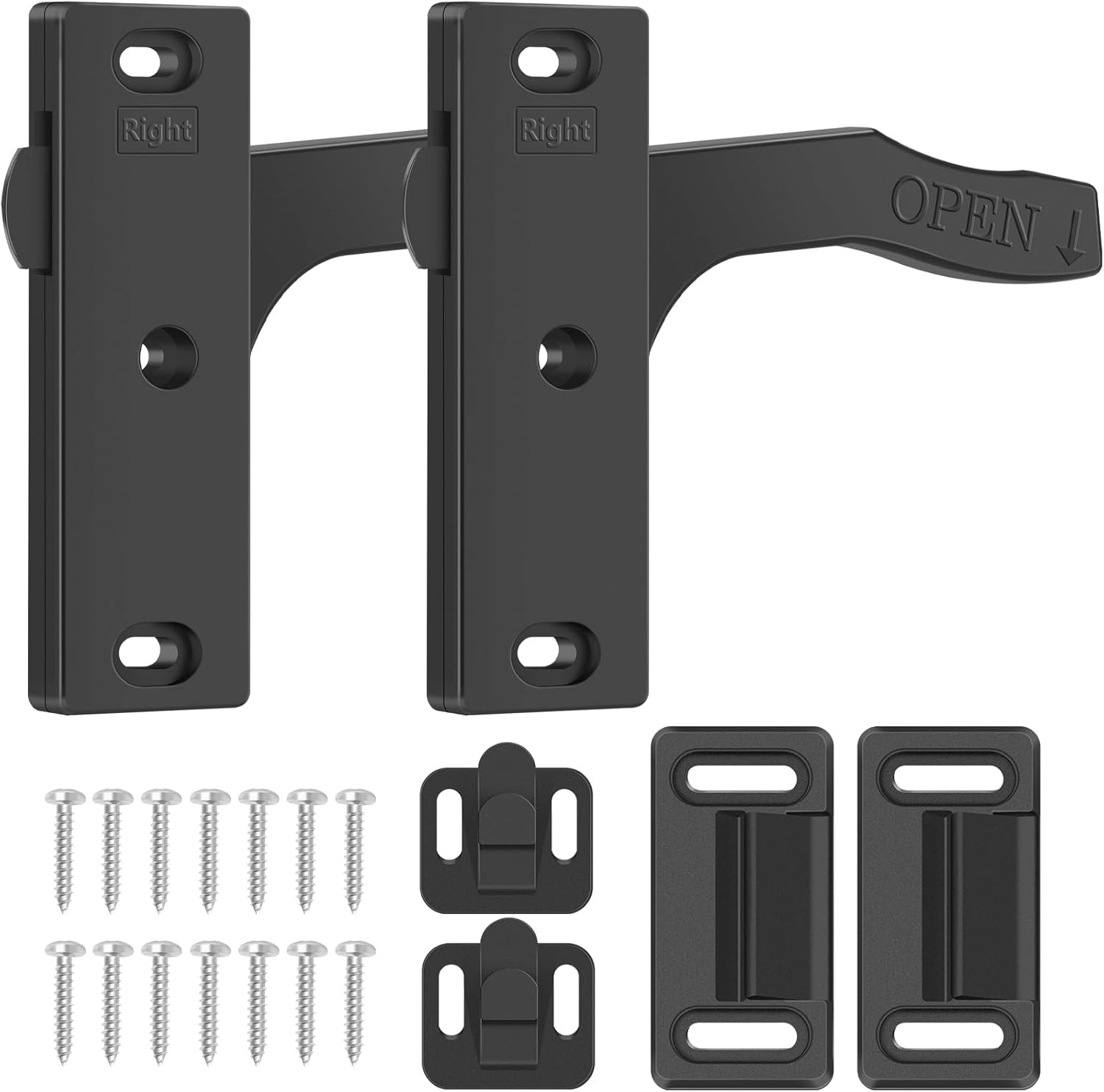 All Metal RV Screen Door Latch (Right Hand), Zinc Alloy Screen Door Handle Latch Replacement Kit for RV Camper, Motorhome, Travel Trailer, 2 Pack