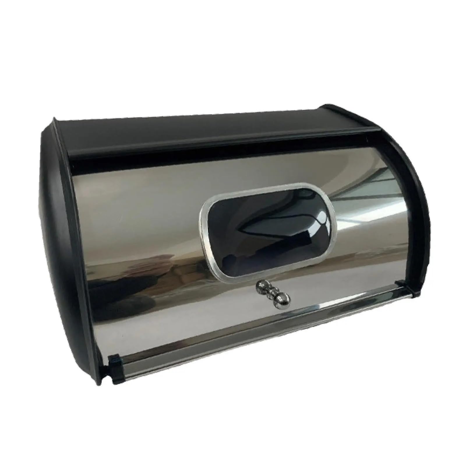 LUYSGBXR Bread Bin Roll Top Bread Bin Large Capacity Box For Entrance Pantry Farmhouse(Black)