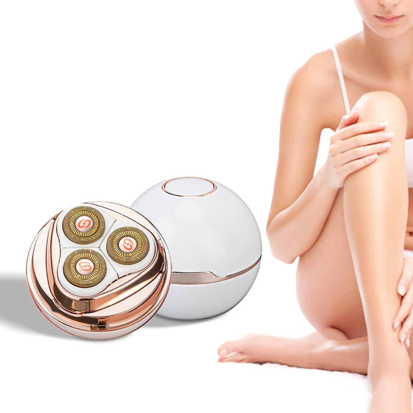 Mini Maquinilla de Afeitar Eléctrica para Mujer, Depiladora de Piernas sin Dolor, para Piernas, Cara, Labios, Cuerpo, Brazo, Recortadora de Bikini Inalámbrica, para Dama, Uso en Seco y en Mojado