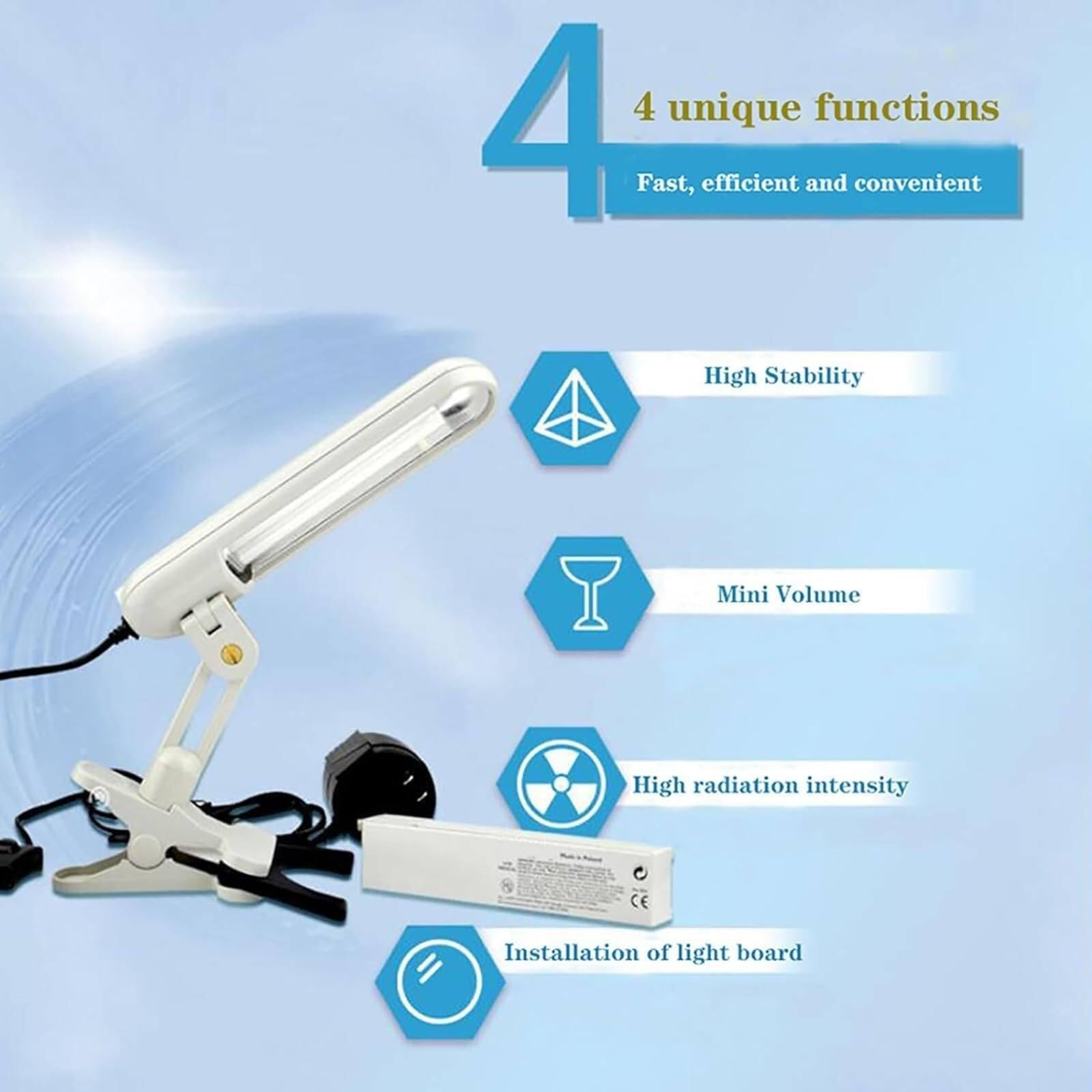 Lampada for fototerapia UVB portatile, rotazione multi-angolo/intervallo di irradiazione: 48 cm², con occhiali + timer, dispositivo for la cura della pelle a spettro stretto 311 for pelle, corpo, cuoi
