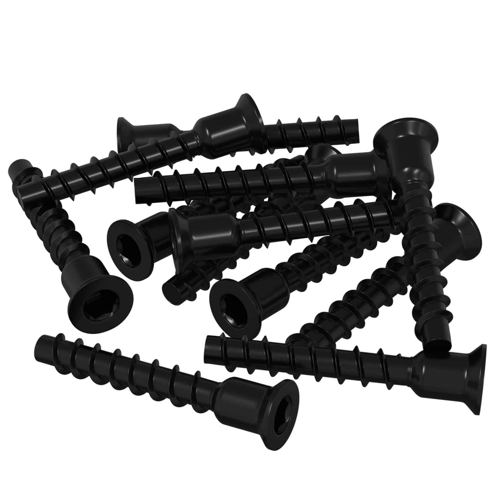 vidaXL Tornillo de Cabeza de Capuchón de Enchufe 3072 pcs Negro Hierro, Perno de Cabeza Socket, Herramienta de fijación, componente de Hardware, instalación de Tornillos DIY