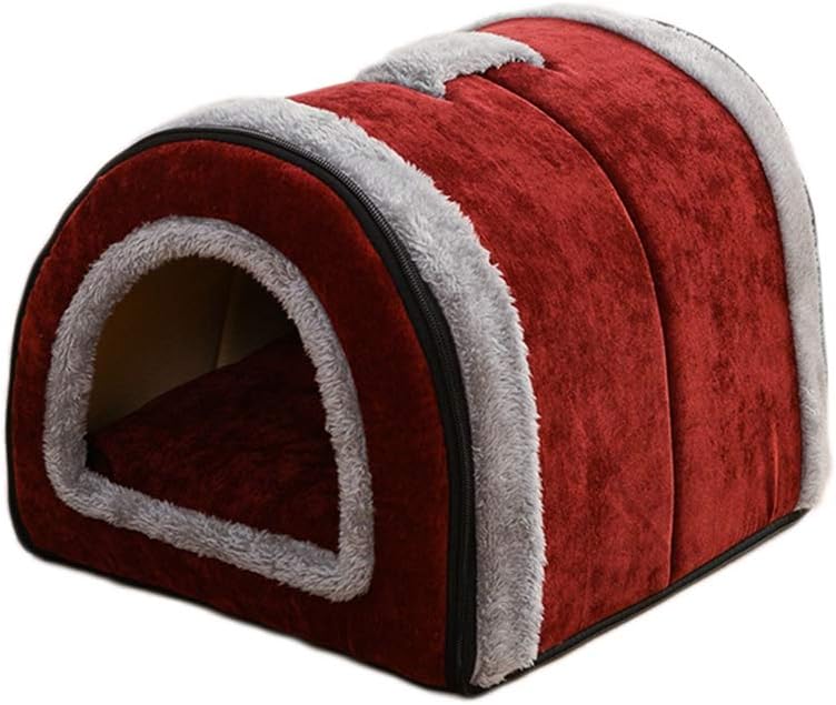 猫用 ペットベッド 犬用 ハウス ペットハウス 冬 小型犬 あったか 犬小屋 室内用 ベッド 猫 犬 S 冬ハウス レッド ドーム 犬ベッド 室内 猫 ベッドおしゃれ 超美品の