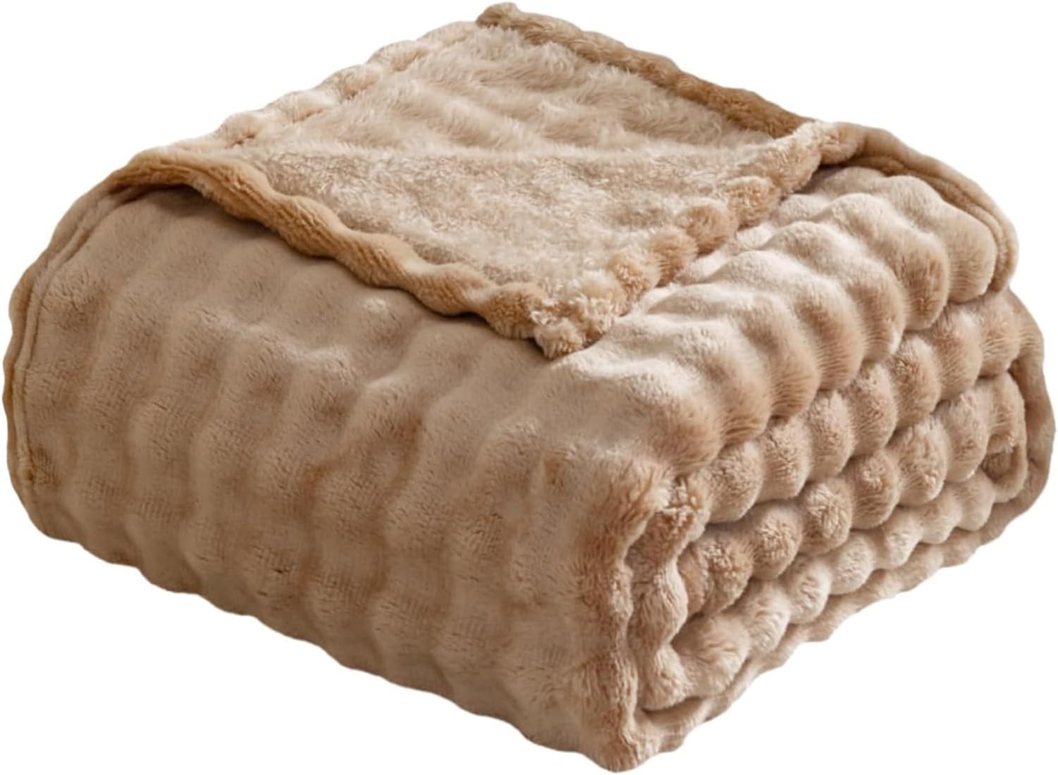 Throw Blanket Soft Fluffy Fleece Blanket For Bed Sofa Couch Warm Cosy Flannel Throws Christmas Birthday Gifts for Women Men