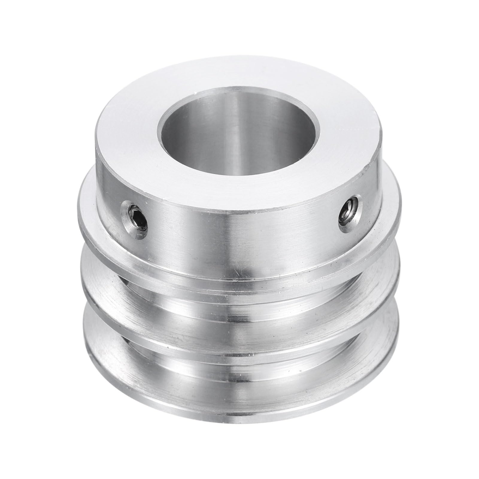QUARKZMAN Polea en V de 19 mm Diámetro Exterior 40 mm Doble Ranura Aleación de Aluminio para Eje Motor 6 mm (1/4")