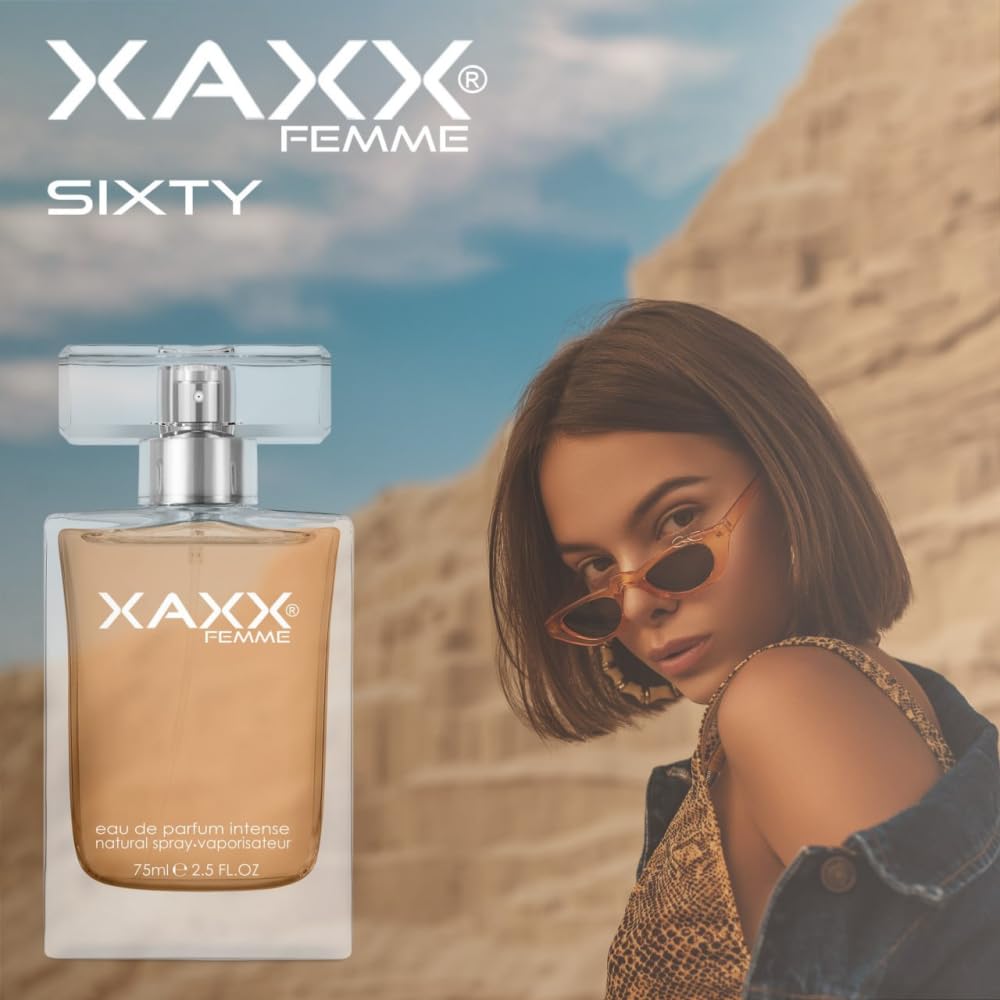 XAXX Eau de Parfum Intense SIXTY Damen, EDP Intense, vegan, tierversuchsfrei, 75 ml