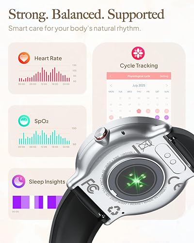 Miniatura 3 de Reloj inteligente para mujeres y hombres, para Android iOS con monitor de sueño y calorías, podómetro, rastreador de fitness, llamada Bluetooth,