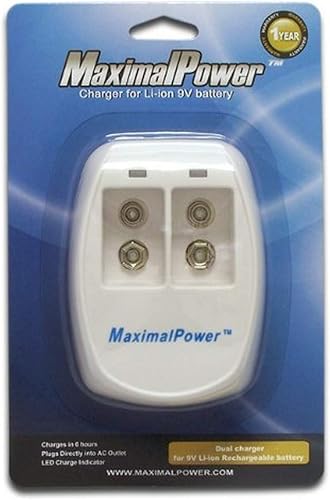 Maximal Power FC9V 9V Batería Li-ion Cargador de 2 Canales