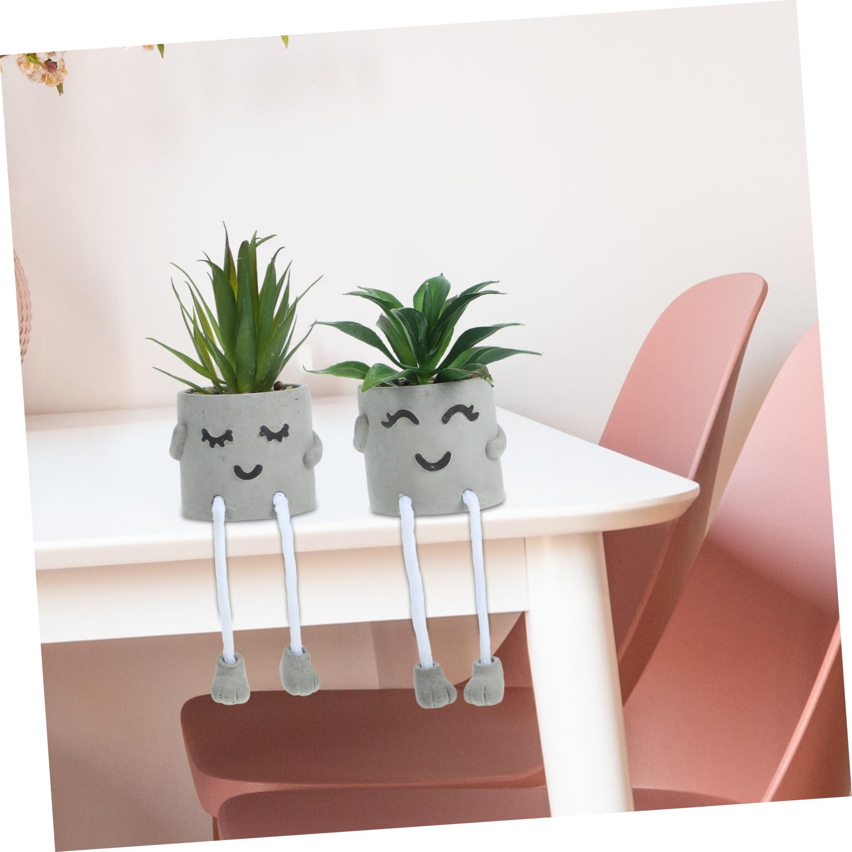 Cabilock 2pièces Bonsaï Artificiel Plastique Plante Grasse Artificielle Pot Décoratif pour Intérieur