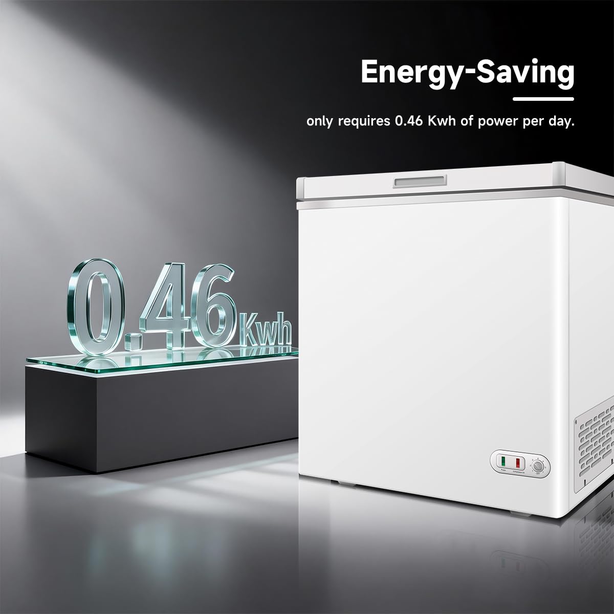 Amacv ORIKOOL Chest Freezer 5.0 Cu.ft Solid Top Commercial Deep Chest Freezers with Lockable Stay-Open Lid Painted for Back-of-House Bulk Storage on Fridge.com