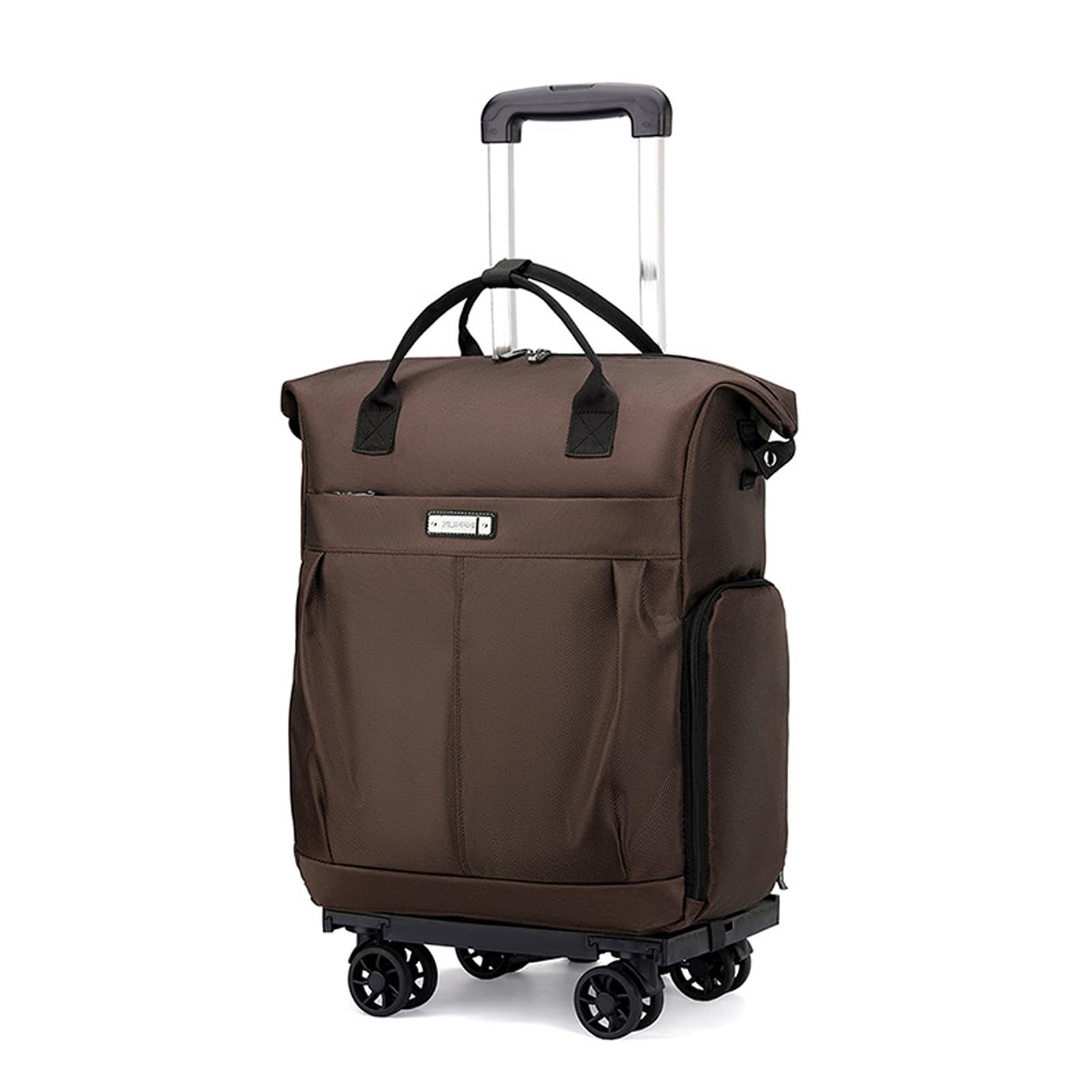 FANDARE 35L Trolley per 15.6 pollici PC portatili Uomo Donna Trolley per la spesa Zaino con rotelle con manico telescopico Zainetto Borsa per Insegnante Borse Messenger Zaini ufficio Marrone