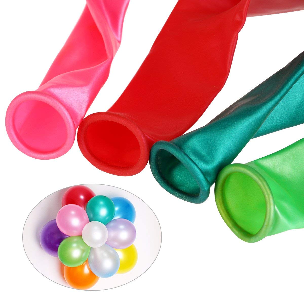 Balloonistics 10 Inch HD Metallic Shiny Balloons for Birthday Decoration, Decoration for Weddings, Engagement, Baby Shower, 1st Birthday, Anniversary, Birthday Party (Pack of 50) (Multi Color) - Image 4 thumbnail