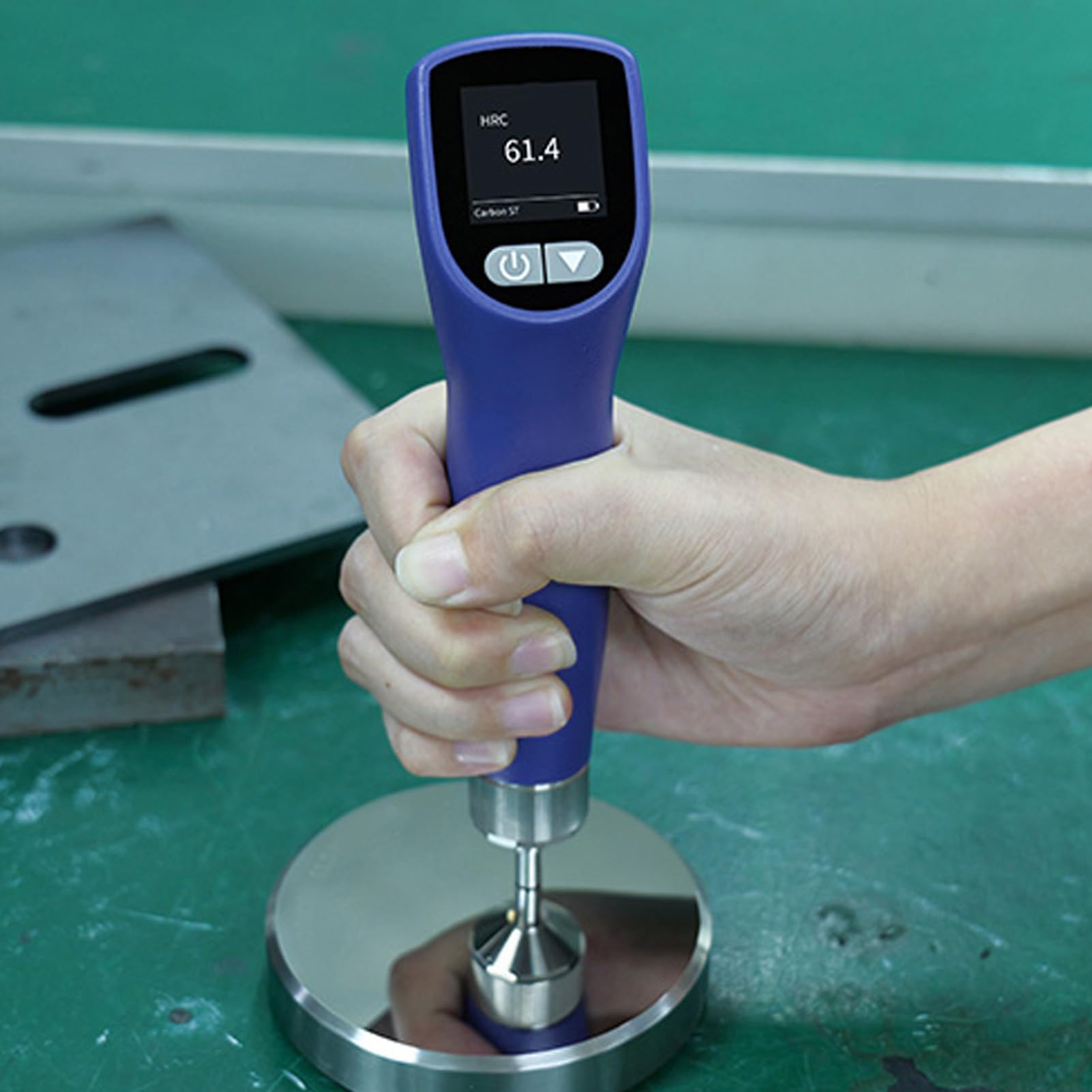 Fafeicy Durometro Ad Ultrasuoni, Durometro Digitale Portatile con Bilance HV HRC HRB HB, Doppie Testine e Spazio di Archiviazione Integrato, per Materiali Metallici e Pezzi Ultrasottili