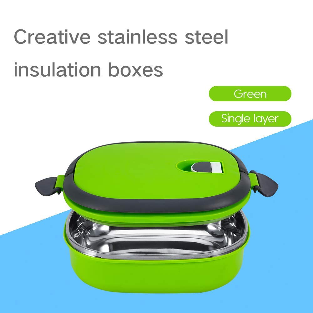 Caja Bento De Acero Inoxidable, Fiambrera Bento De Metal, Preservación del Calor Portátil De Una Sola Capa, Se Puede Utilizar para IR Al Trabajo, La Escuela Y Los Viajes
