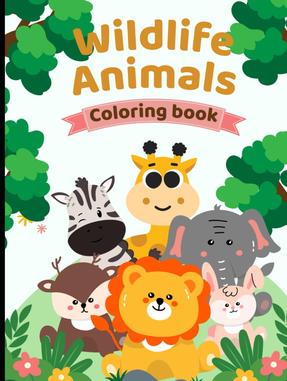 Wildlife Animals Coloring book: A Fun & Easy Coloring Adventure for Little Nature Lovers