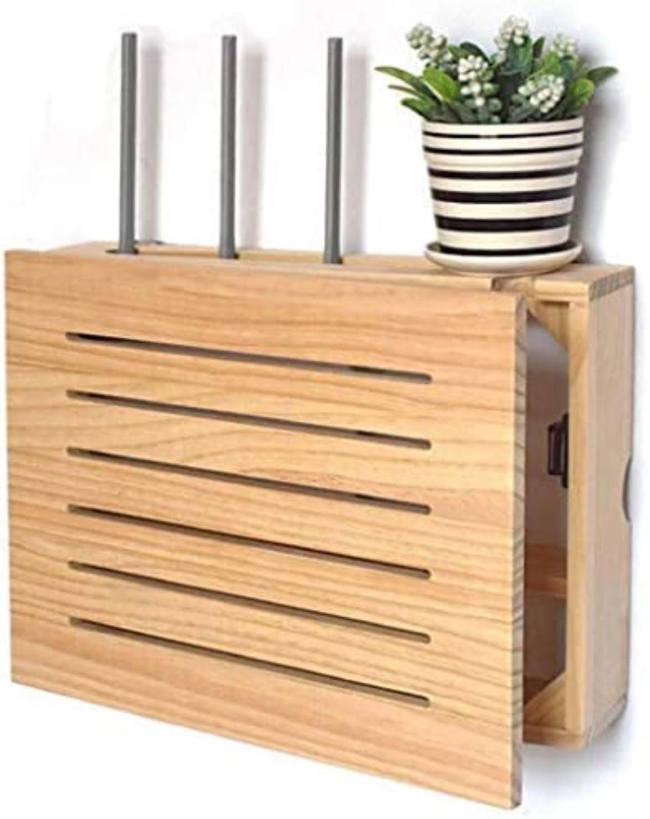 Router Box Kabel Verstecken Wand Steckdosen Box Modisch Routers Aufbewahrungsbox Wandmontierte Regal Halter Router Schrank Wandbox Routerkasten (Size : 39.5x23.5x9.5cm)