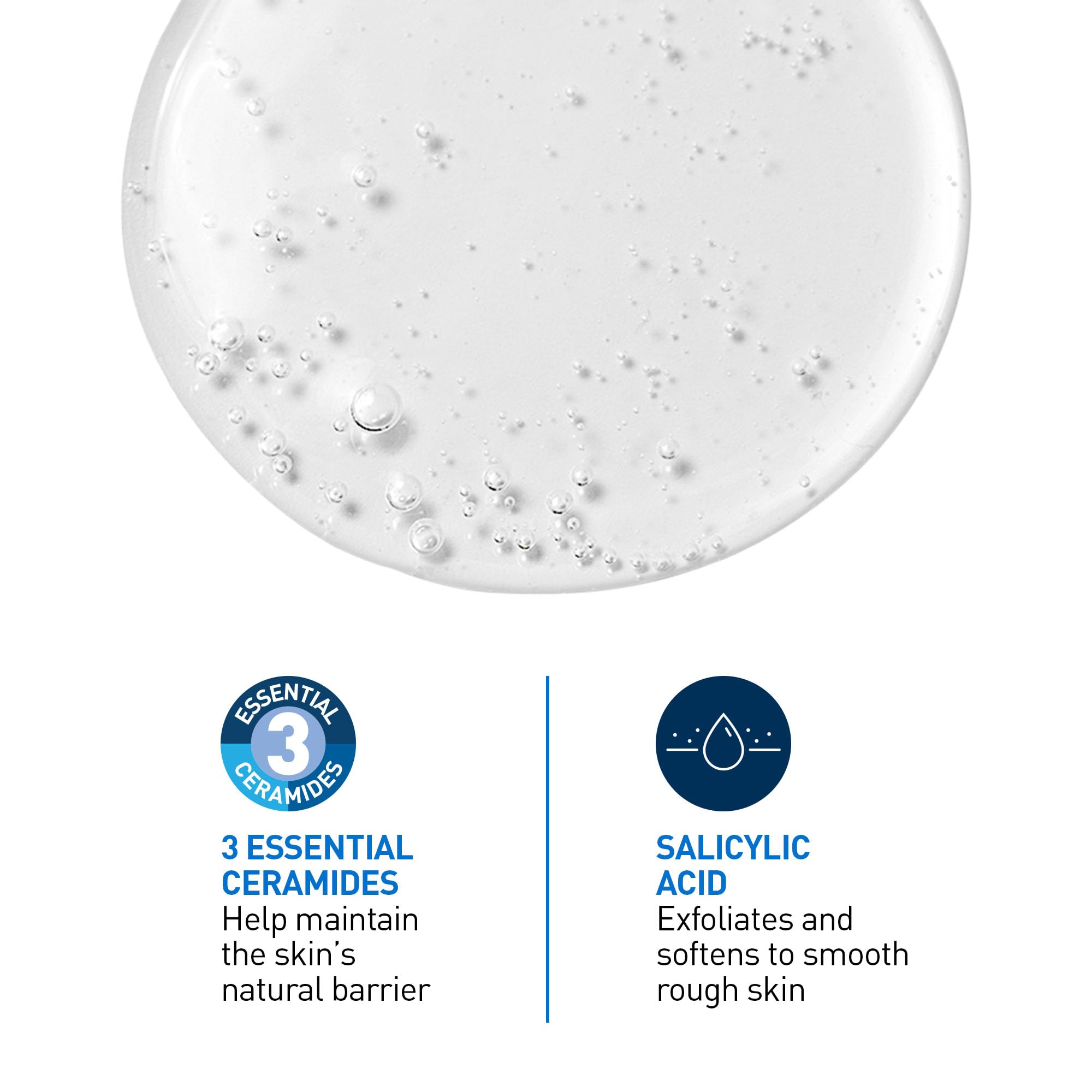 CeraVe Salicylic Acid Cleanser, Renewing Exfoliating Face Wash