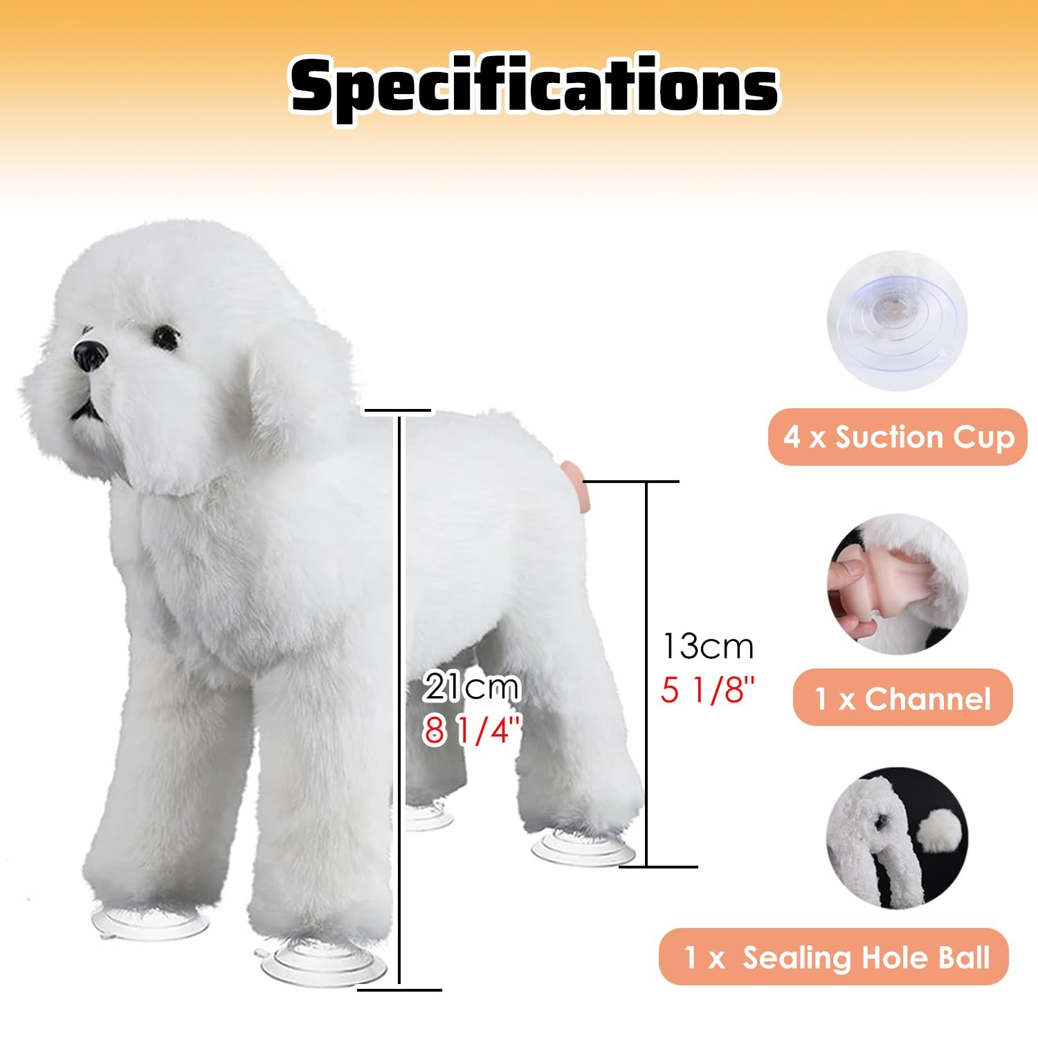 Juguete Interactivo para Perros en Celo, Juguete para Perros con Sensación Táctil Genuina para Equilibrar Las Hormonas, Ayudas Interactivas para El Apareamiento Canino(Height 21cm/8")