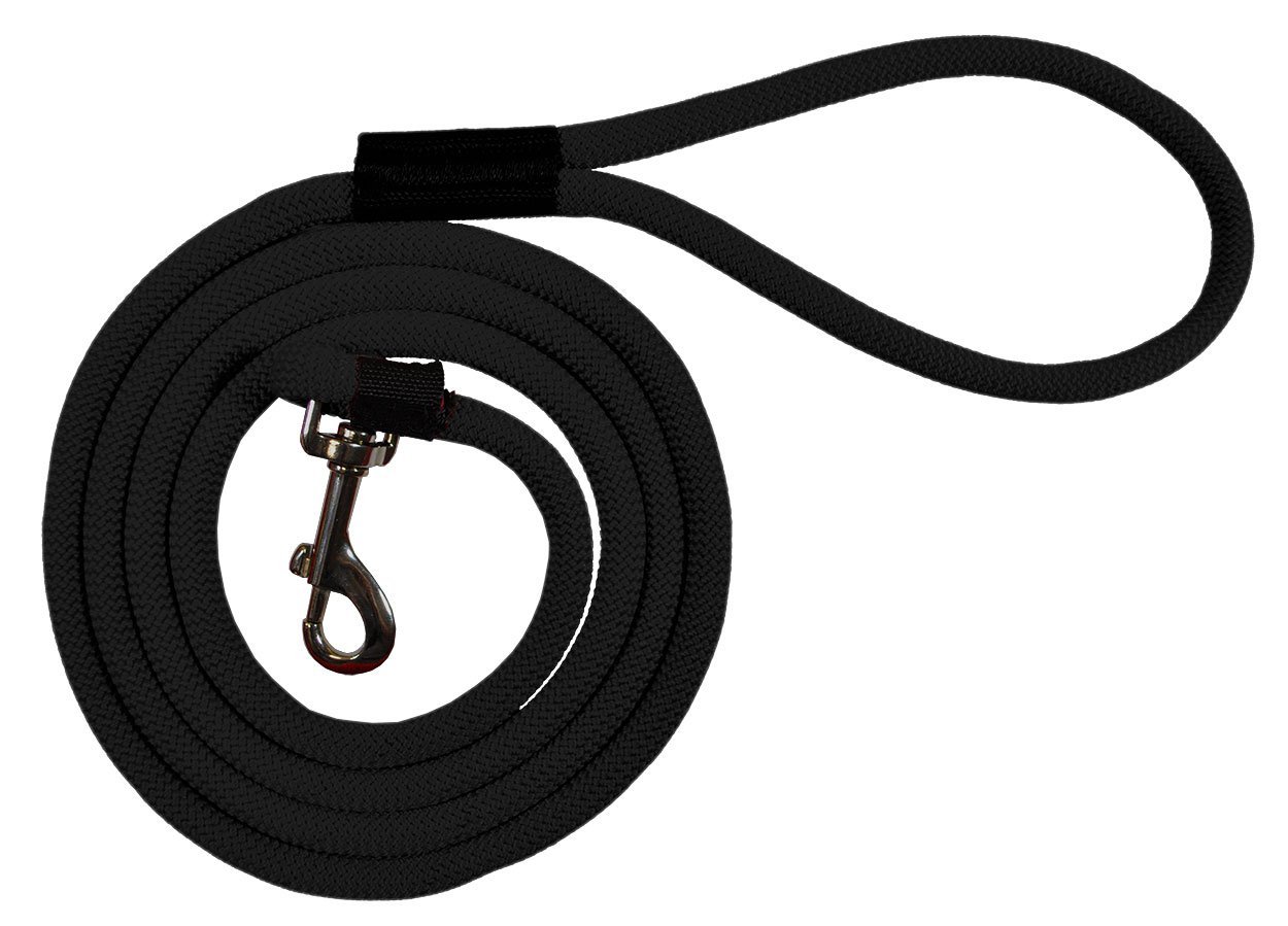 Peak Pooch Dog Rope Leash 6 Feet Black DG-PP-RPE-LSH-BLK-6FT-FBA
