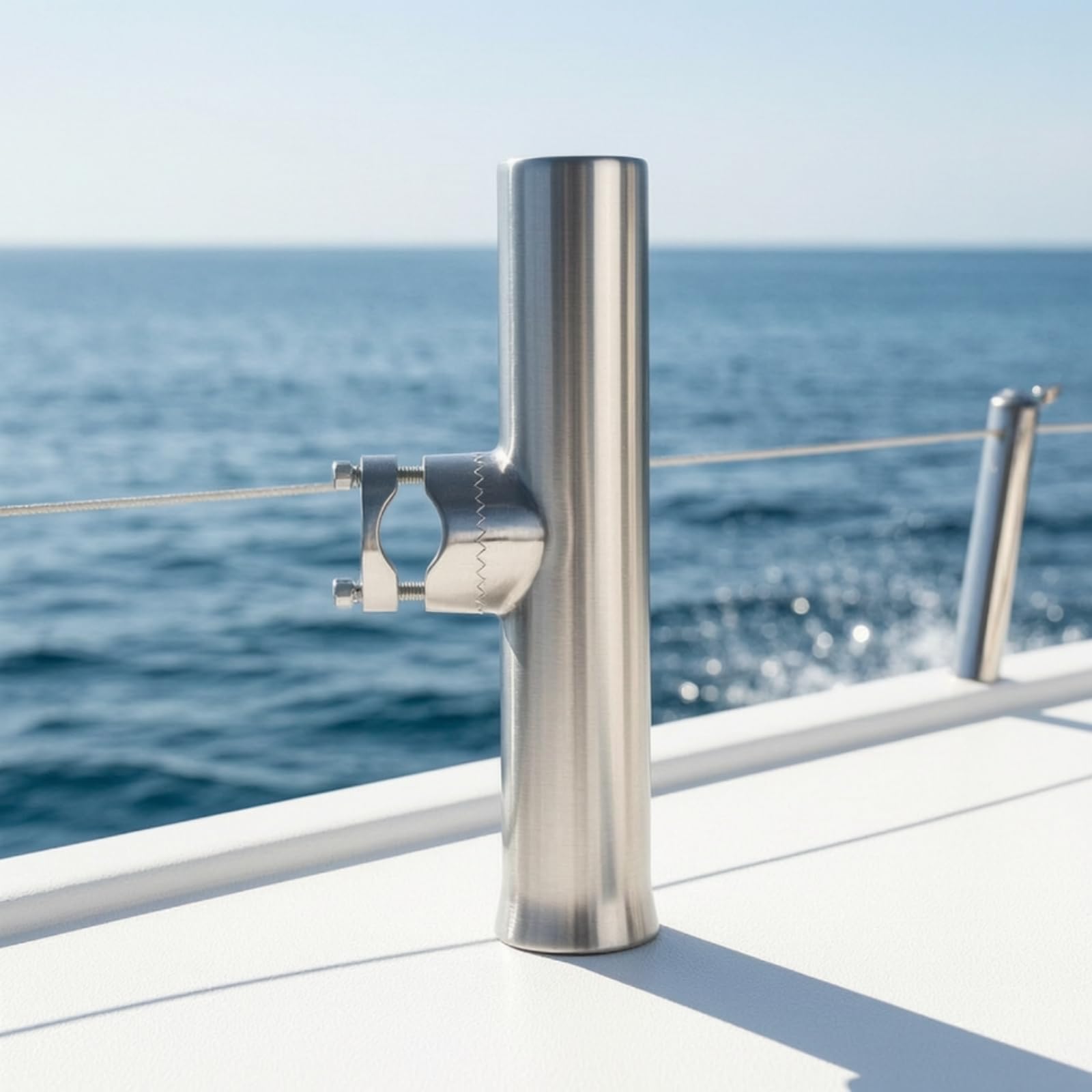 Portacanna da Barca Robusto Supporto | Resistente Ruggine, Regolabile, Portacanna con Morsetto, per Yacht, Pescatori