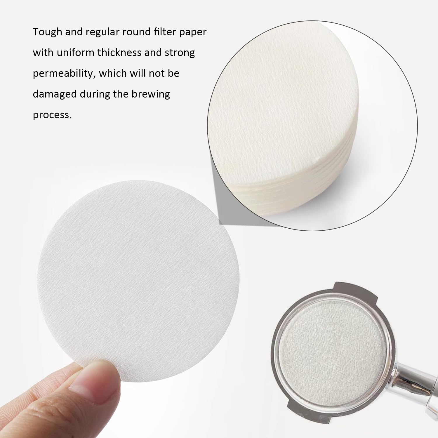 Filtro Per Caffè In Acciaio Inox Con 100 Carte Filtro - Doppia Tazza 51 Mm - Foto 8