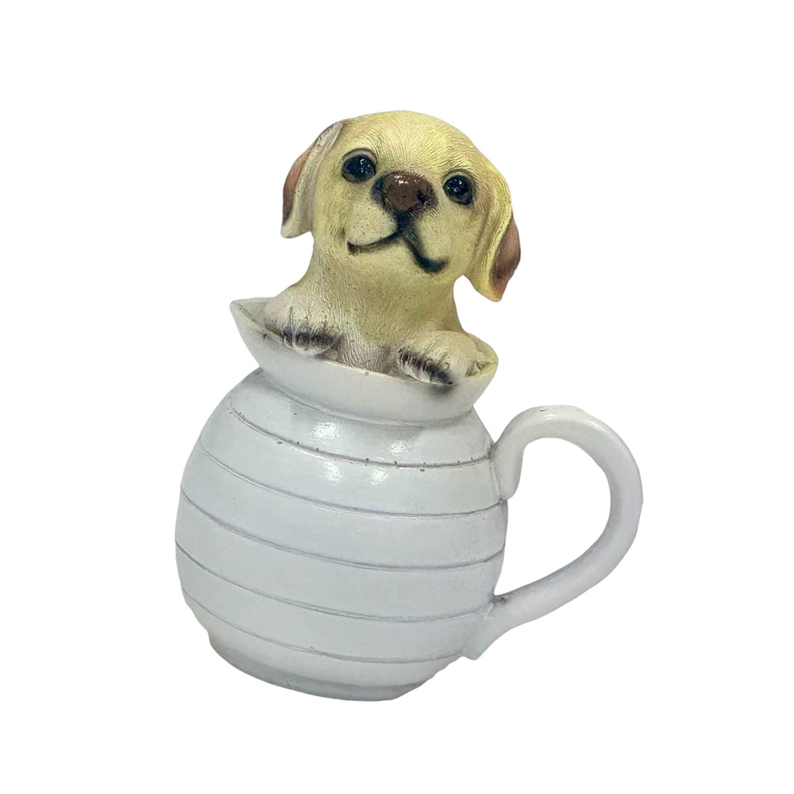 Hsioluted Exquisitely Hand Painted Lovely Dog Figurine Resins Sculpture for Desktop Shelf Decoration Dog Enthusiasts Portables Colorful Home Statue Decoration