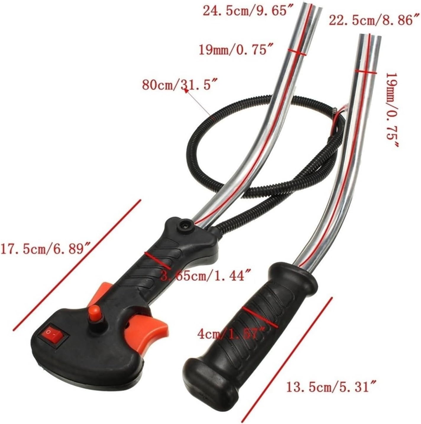 LANZONGXGZQ] Replacement Aluminum Tube Handle Throttle Switch for Gasoline Brush Cutter