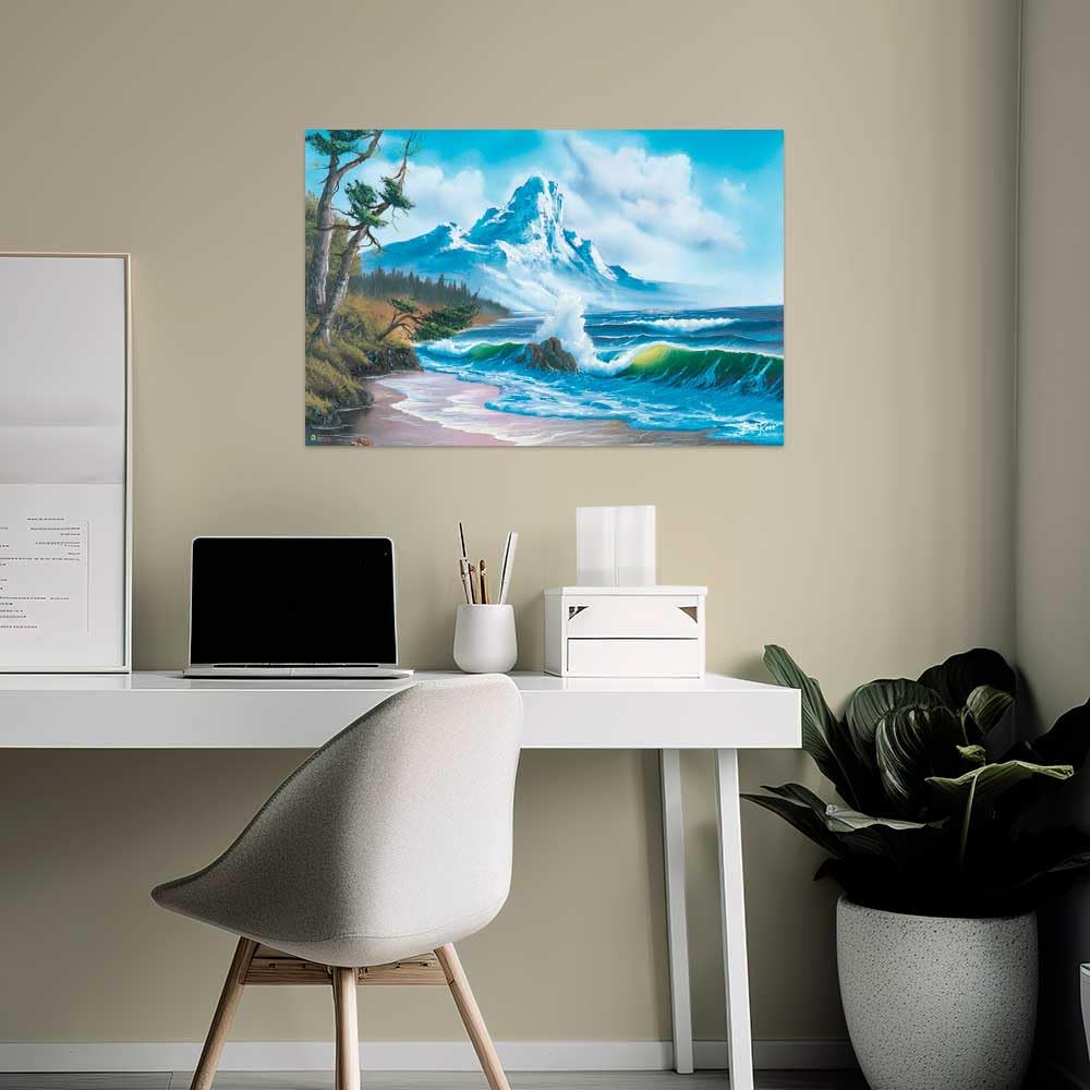 Amazon.com: Scorpio Posters Waves Crashing - by Bob Ross - Poster