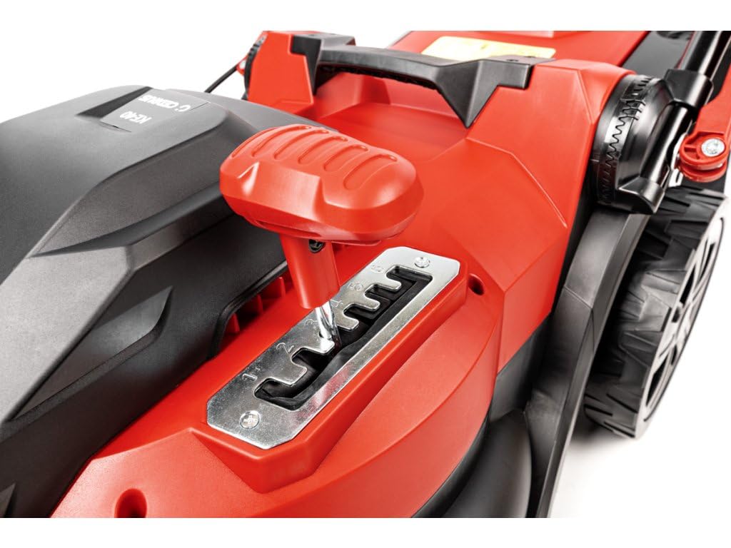 Hahn & Sohn CEDKE40 Tosaerba elettrico 1800 W, larghezza 40 cm, cestello collettore 45 l, regolazione altezza, silenziosa