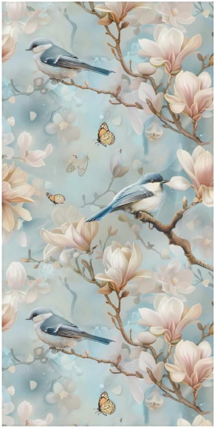 Blue Bird Bath Towel Beach Towels Quick Dry Oversized Bath Blanket Highly Absorbent Towel for Women Men 160x80cm