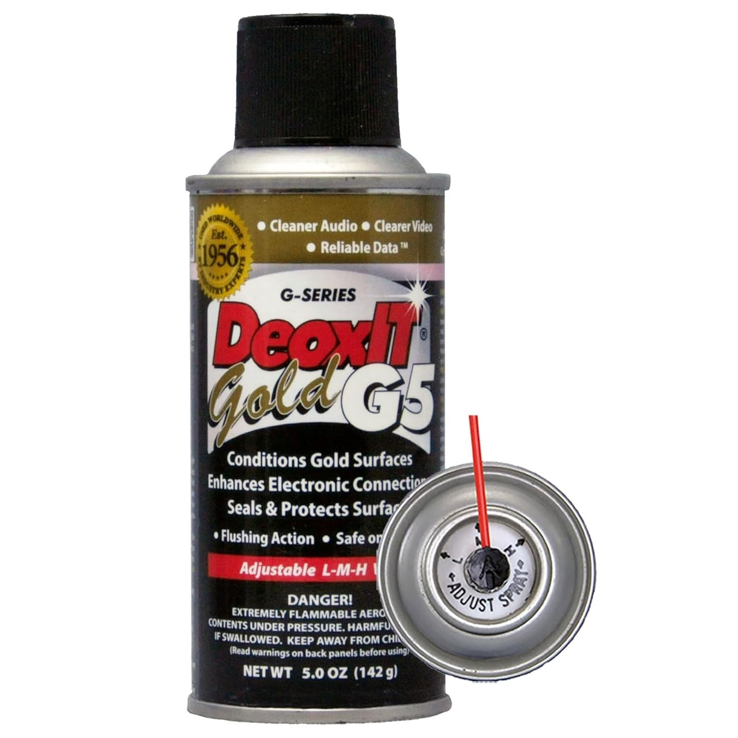 Caig DeoxIT G5S-6 Gold - Spray de contacto con gamuza de microfibra Keepdrum