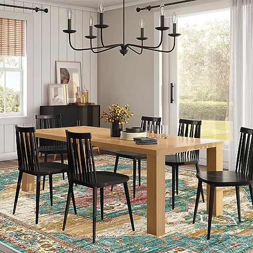 RUUGME Washable 9x12 Area Rugs - Large Rugs for Living Room Stain Resistant Carpet Vintage Rugs for Bedroom with Non Slip Backing Home Decor Floor Decoration Mat (9x12 Green)