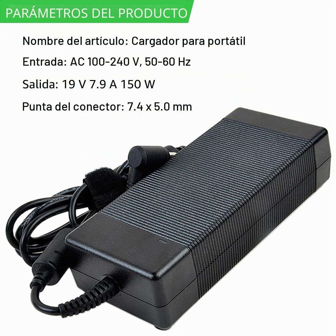 XITAIAN 19V 7.9A 150W 7.4x5.0mm Adaptador Cargador Portátil Repuesto para HP ELITEBOOK 8530P 8530W 8730W HSTNN-HA09 LA09 PA-1151-03HS 609919-001