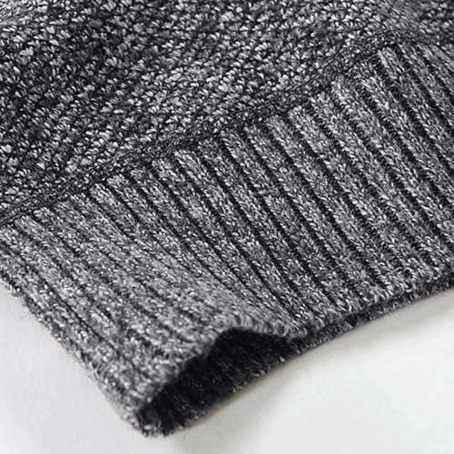 Cambkatl Men's Stand Collar Zipper Up Cardigan Sweaters, Warm Fleece Lined Color Block Casual Long Sleeve Knitted Outerwear4